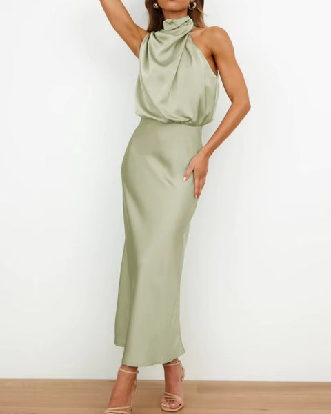 Robe de Soirée Couleur Vert d’Eau longue