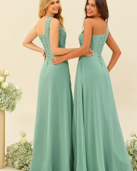 Robe longue vert d_eau mariage