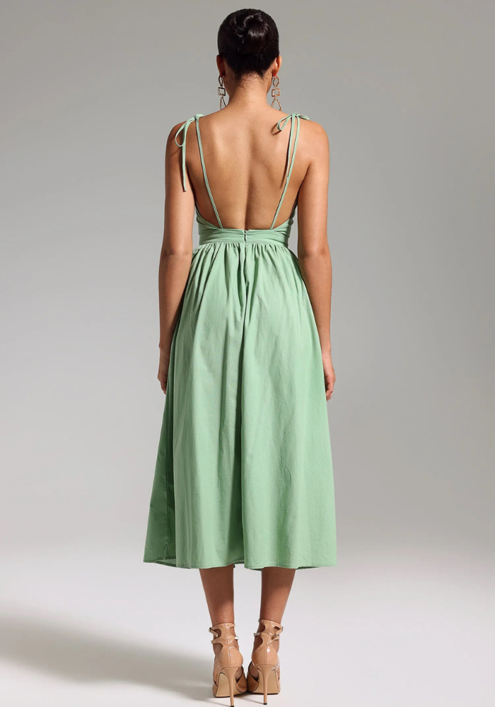 Robes empires vert d eau sans manche