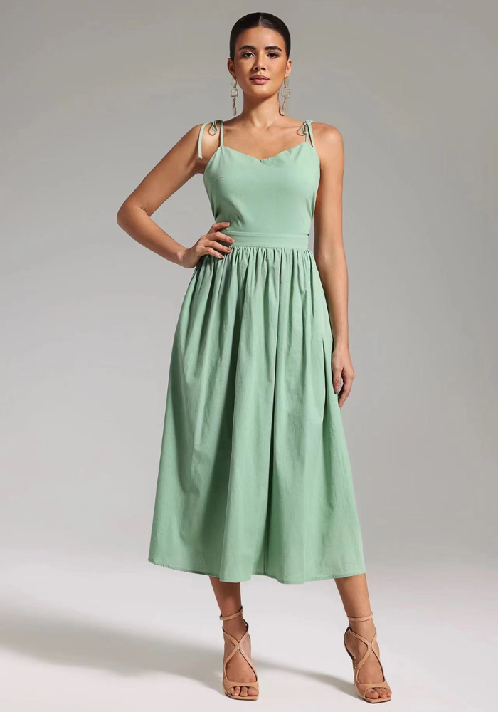 Robes empires vert d eau sans manche