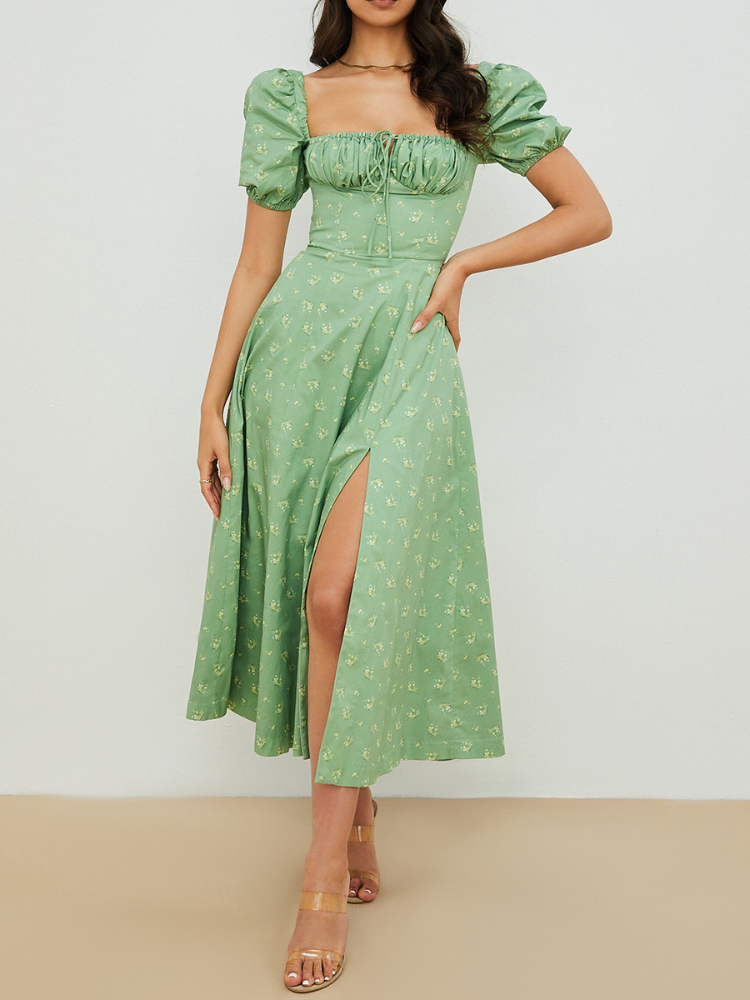 Robe vintage vert d'eau