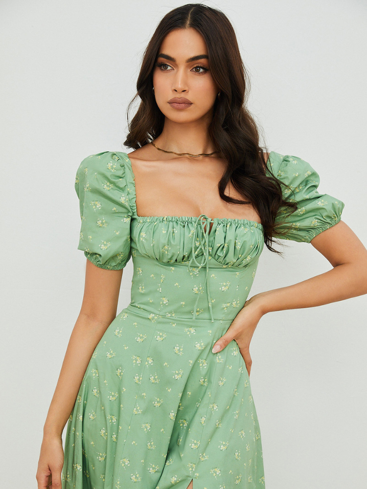 Robe vintage vert d'eau