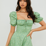 Robe vintage vert d'eau