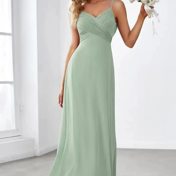 Robe dos nu vert d’eau cérémonie