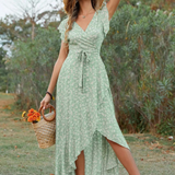 Robe fleurie vert d’eau
