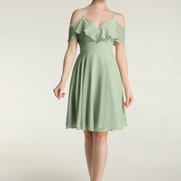 Robe mousseline vert d’eau
