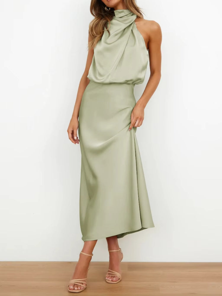 Robe de Soirée Couleur Vert d’Eau femme