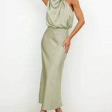 Robe de Soirée Couleur Vert d’Eau longue