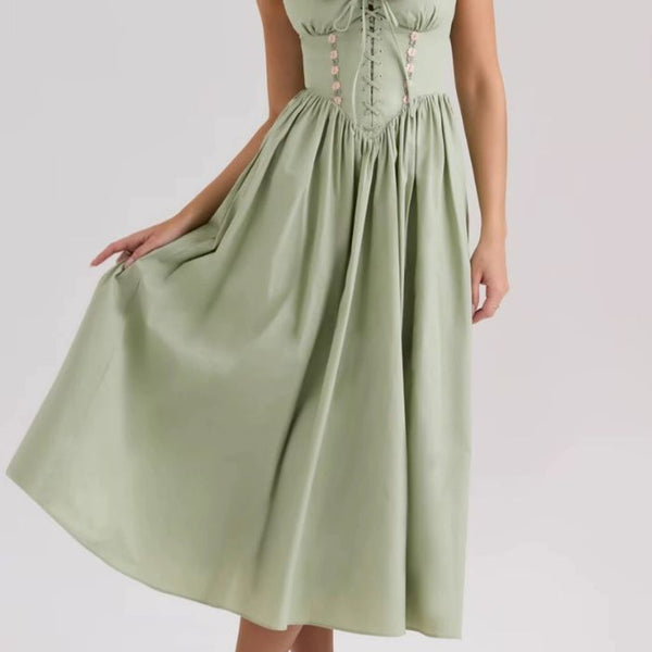 Robe dos nu verte