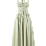 robe vert d'eau dos nu