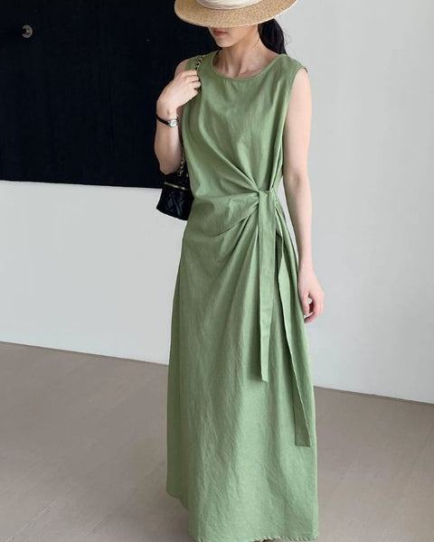 Robe midi vert d'eau foncée