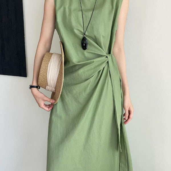 Robe midi vert d'eau foncée