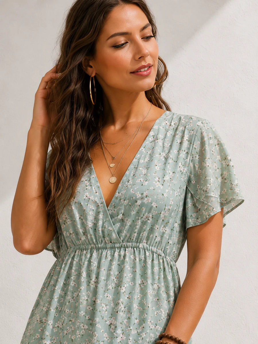 Robe bohème vert d’eau