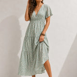 Robe bohème vert d’eau