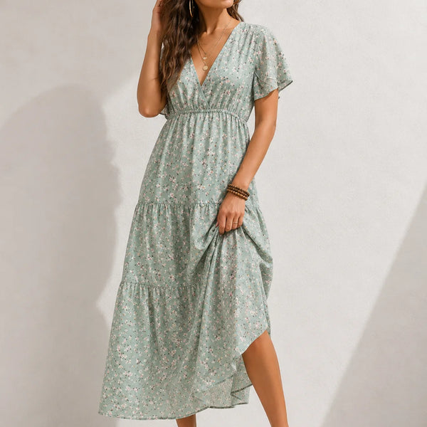 Robe bohème vert d’eau