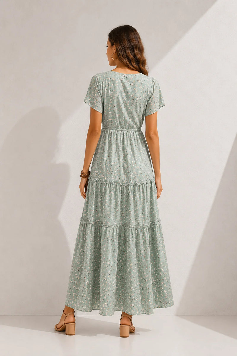 Robe bohème vert d’eau