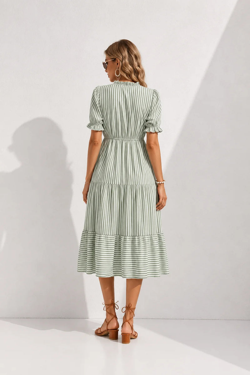 Robe champêtre vert d’eau