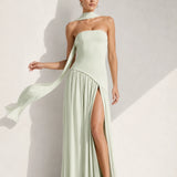 Robe Cocktail Bustier Vert d’Eau