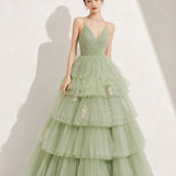 Robe de mariée vert d’eau
