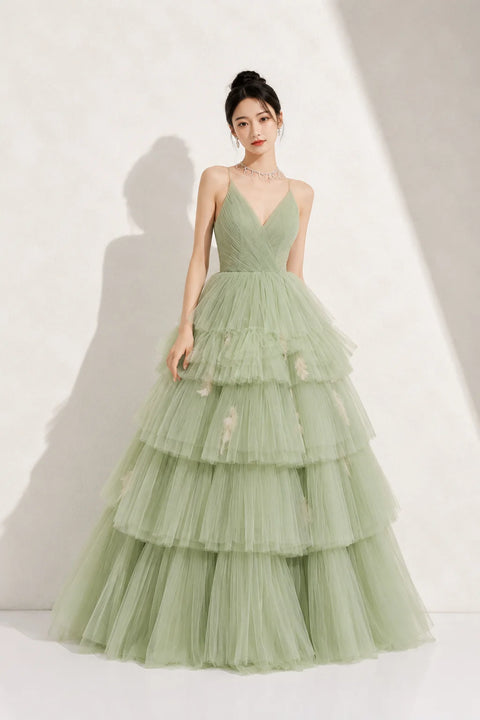 Robe de mariée vert d’eau
