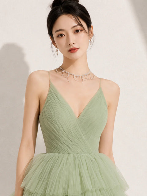 Robe de mariée vert d’eau