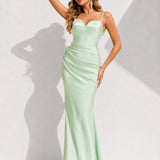 Robe de Soirée Longue Vert d’Eau