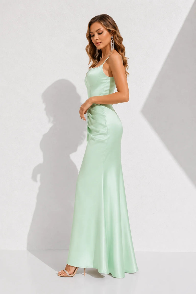 Robe de Soirée Longue Vert d’Eau