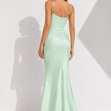 Robe de Soirée Longue Vert d’Eau