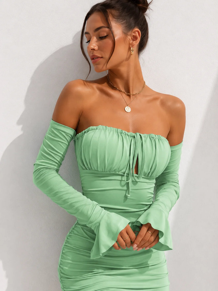 Robe de soirée vert d’eau