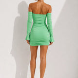 Robe de soirée vert d’eau