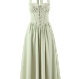 robe vert d'eau dos nu