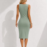Robe droite vert d’eau