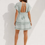 Robe invitée mariage vert d’eau