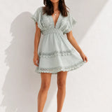 Robe invitée mariage vert d’eau