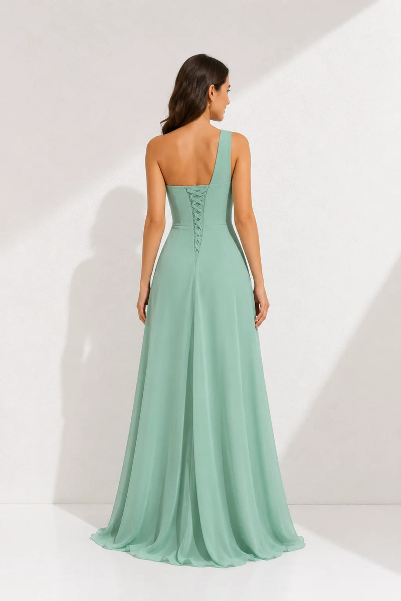 Robe longue vert d’eau mariage