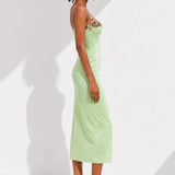 Robe Mi Longue Vert d’Eau