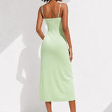 Robe Mi Longue Vert d’Eau