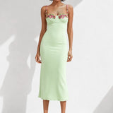 Robe Mi Longue Vert d’Eau