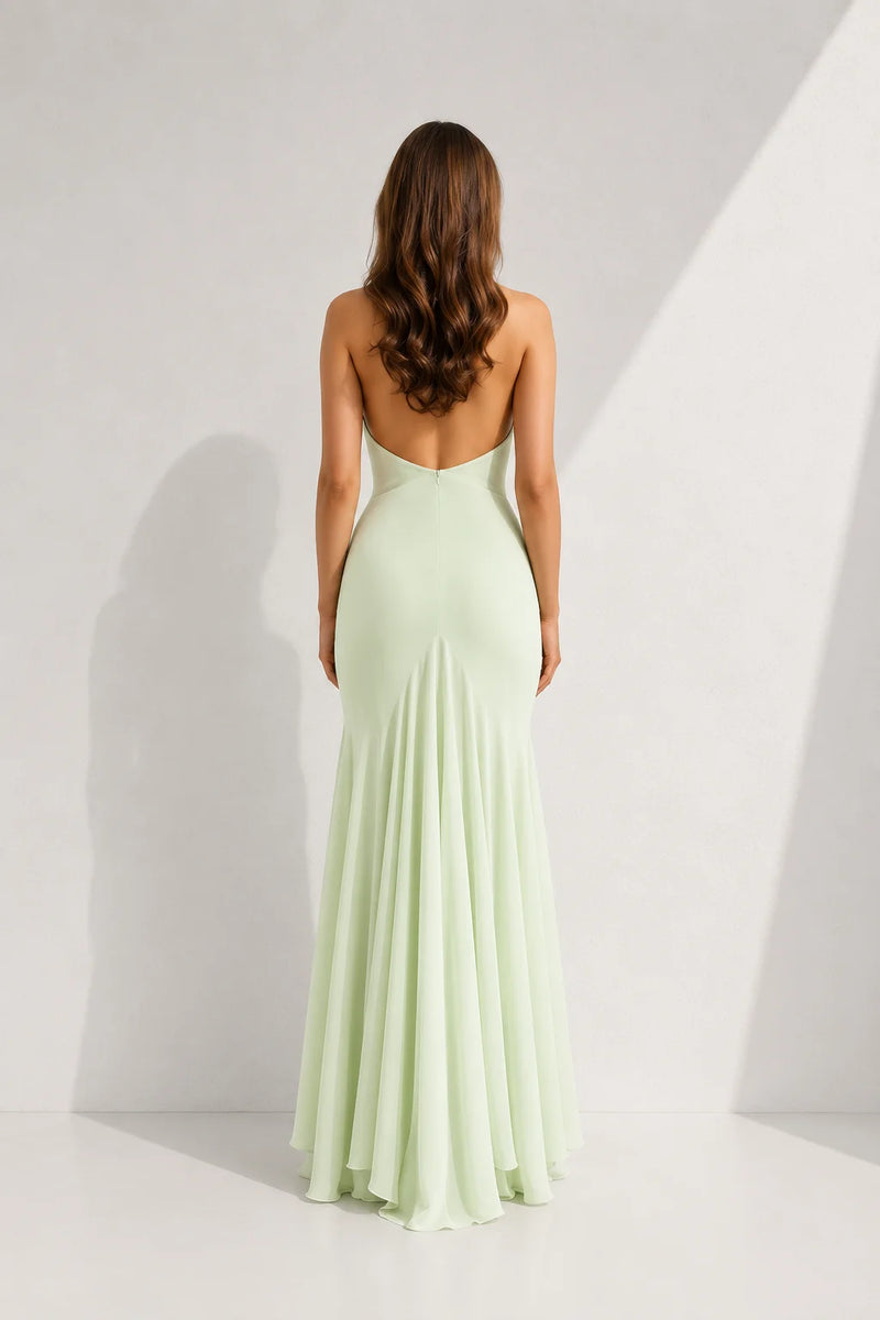 Robe Mousseline Vert d’Eau