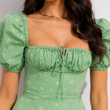 Robe vintage vert d’eau