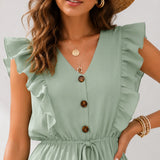 Robe Volants Vert d’Eau